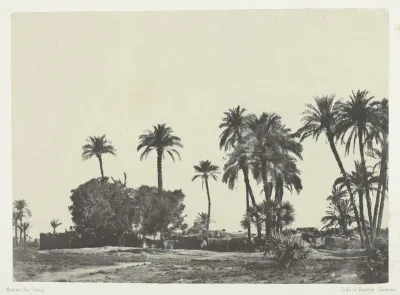 Village de Hamameh, Haute-Egypte, plate 21 from the album "Egypte, Nubie, Palestine et Syrie" (1852)