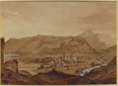 Village in an Alpine Valley