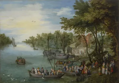Village Landscape with Figures