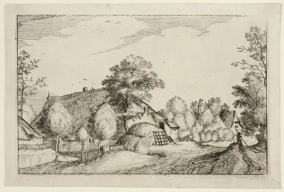 Village Road, plate twelve after Pictures of Farms, Country Houses and Rustic Villages (Praediorum villarum et rusticarum casularum icones)