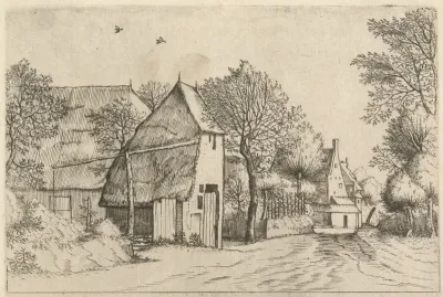 Village Road with Draw Well