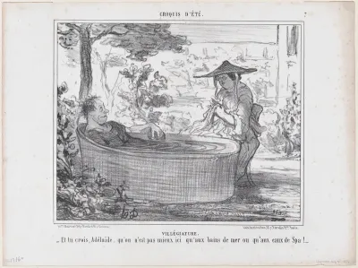 Villégiature, from Croquis d'Été, published in Le Charivari, August 22, 1856