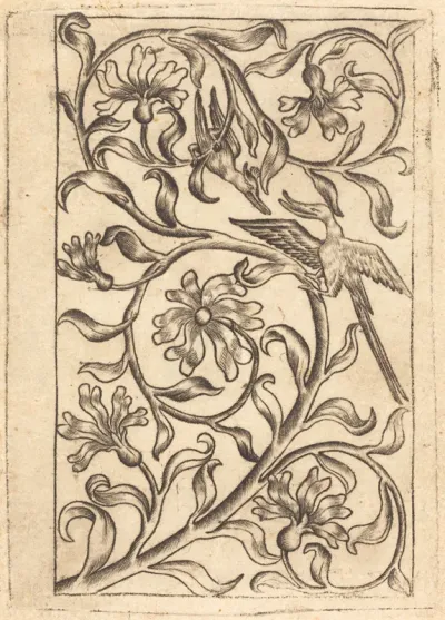Vine Ornament with Two Birds