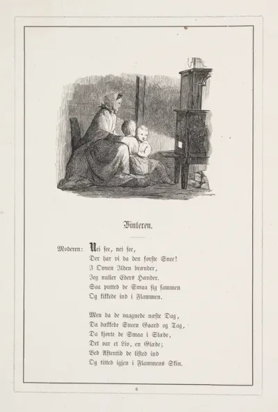 Vinteren. Illustration til H.V. Kaalund, "Fabler for Børn"