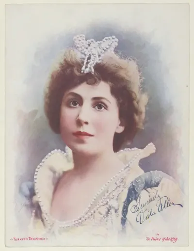 Viola Allen in The Palace of the King, from the Actresses series (T1), distributed by the American Tobacco Co. to promote Turkish Trophies Cigarettes
