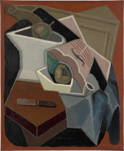 Violin and Fruit Dish