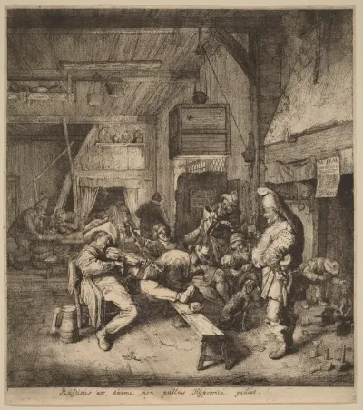 Violin Player Seated in a Tavern