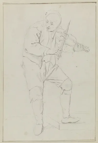 Vioolspelende man