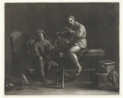 Vioolspeler in een herberg