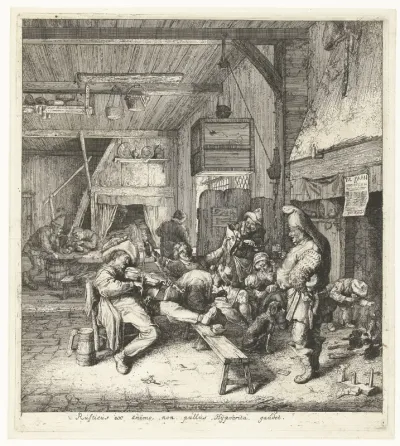 Vioolspeler in een herberg