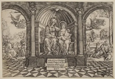 Virgin and Child Enthroned with Saint Anne