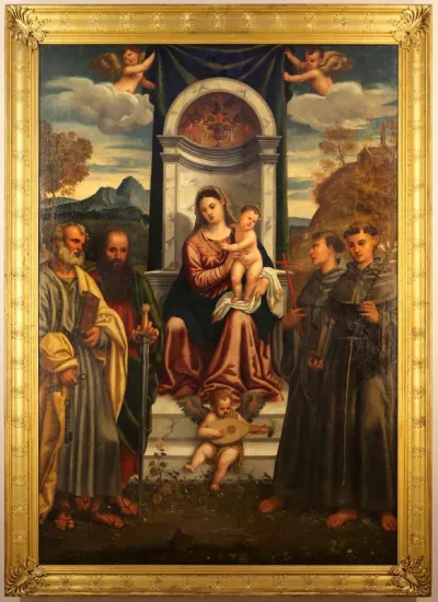 Virgin and Child enthroned with SS. Peter, Paul, Francis and Anthony of Padua