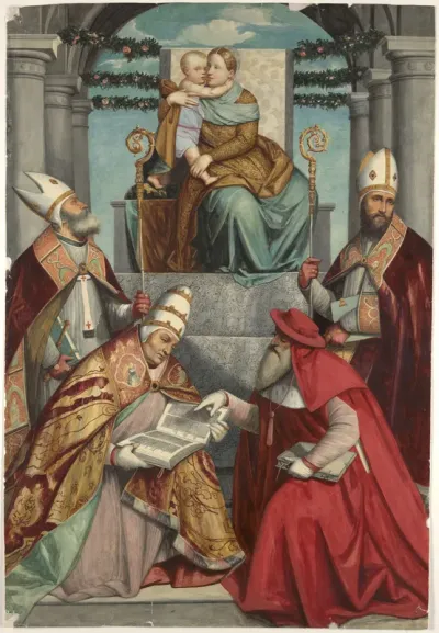 Virgin and Child Enthroned with the Four Fathers of the Latin Church