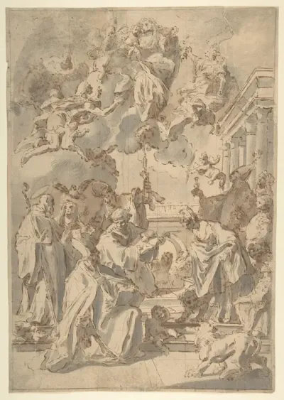Virgin and Child in Glory with Angels and Saints