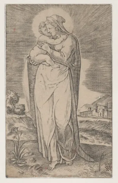 Virgin and Child (La Sainte Vierge debout embrassant l'enfant Jesus)