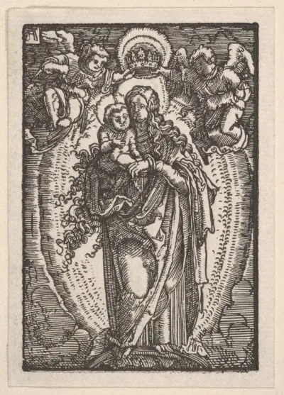 Virgin and Child on a Crescent, from "The Fall and Salvation of Mankind Through the Life and Passion of Christ"