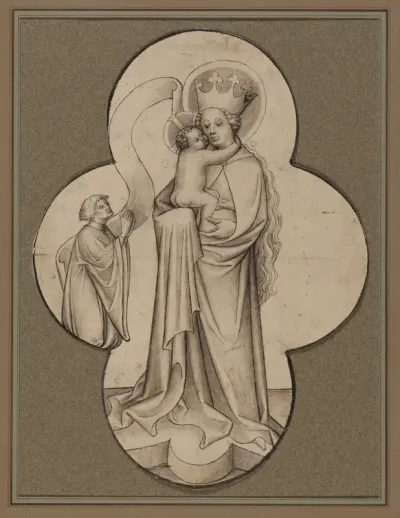Virgin and Child with a Kneeling Donor, in a Quatrefoil