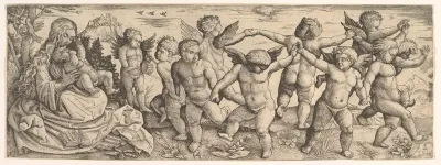 Virgin and Child with Angels Dancing in a Landscape