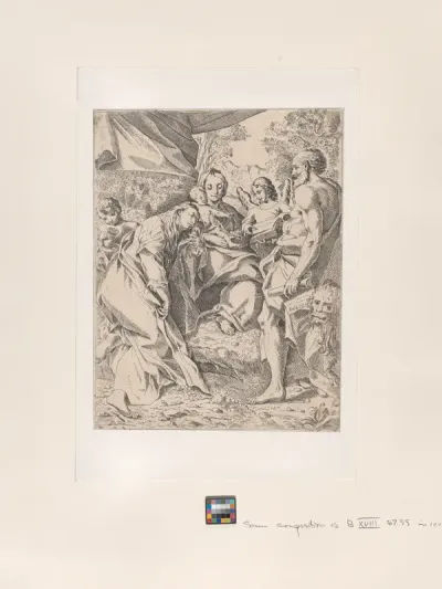 Virgin and Child, with Saints Jerome and Mary Magdalene and angels