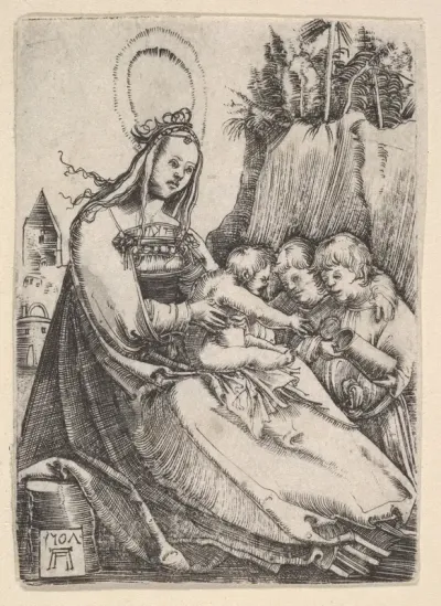 Virgin and Child with Two Boys