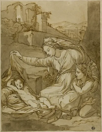 Virgin and Sleeping Christ Child with the Infant John the Baptist