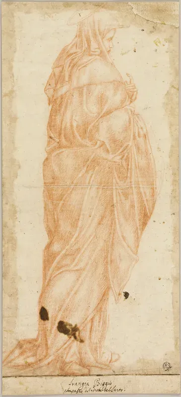 Virgin Mary Standing in Profile