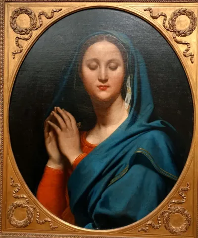 Virgin of Blue Veil by Jean Auguste Dominique Ingres