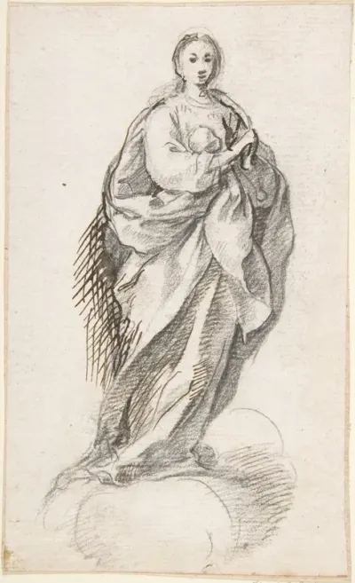 Virgin of the Immaculate Conception Standing on Clouds
