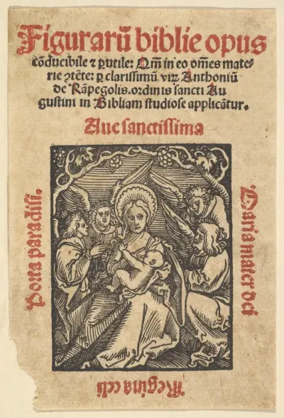 Virgin with Angels from Hortulus Animae (Das Seelengärtlein)