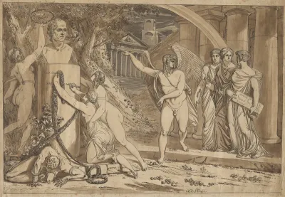Virtues Crowning the Bust of Canova