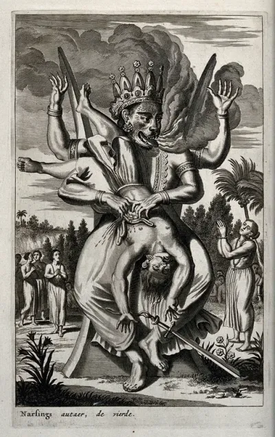 Vishnu in his incarnation as Narasimha, the man-lion