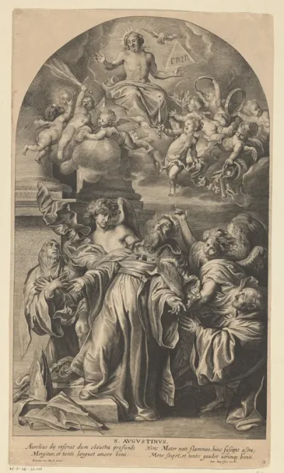 Visioen van de H. Augustinus van Hippo met de H. Monica en de H. Nicolaas van Tolentino
