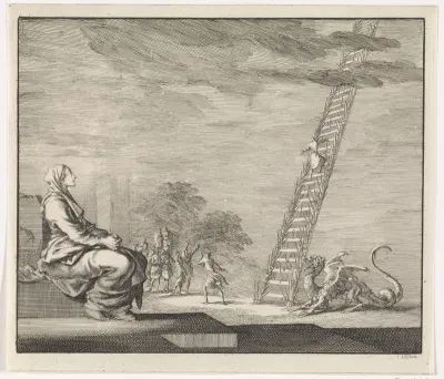 Visioen van de heilige Perpetua over een ladder naar de hemel
