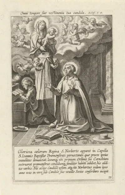 Visioen van de maagd Maria met Christuskind
