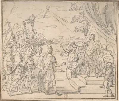Vision of Constantine, copy after a drawing by Giacinto Gimignani