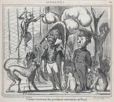 Visitant l'intérieur des principaux monuments de Paris, from "Actualités"