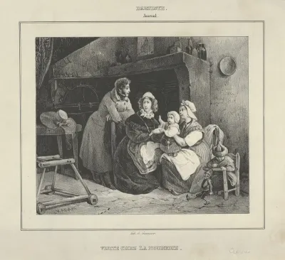 Visite Chez la Nourrice (Visit to the Wetnurse), from "L'Artiste"