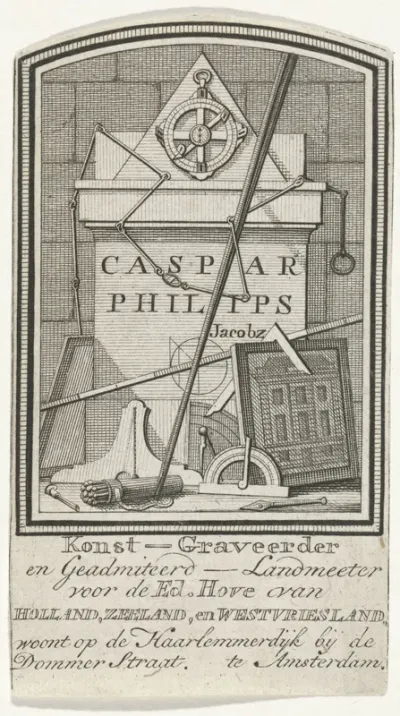 Visitekaartje van Caspar Jacobsz. Philips