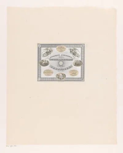 Visitekaartje van de Lithografische Drukkerij van J. Jaeger te Groningen