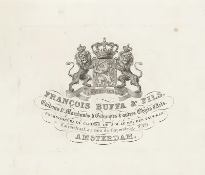 Visitekaartje van Frans Buffa en zonen