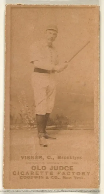 Visner, Catcher, Brooklyn, from the Old Judge series (N172) for Old Judge Cigarettes