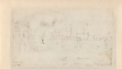 Vispoort te Harderwijk met de oude stadswallen