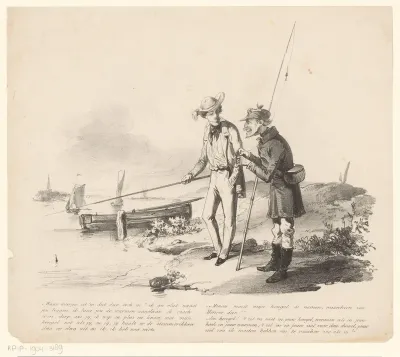 Vissende jongeman en oude man