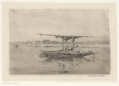 Visser op een rivier