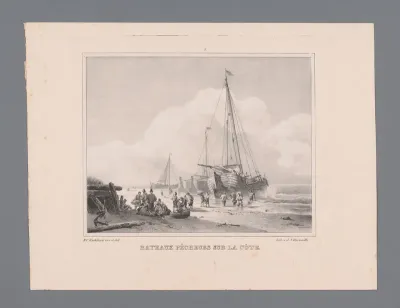 Visserboten aan de kust