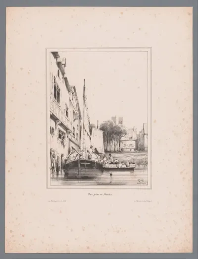 Vissersboot in een Vlaamse havenstad