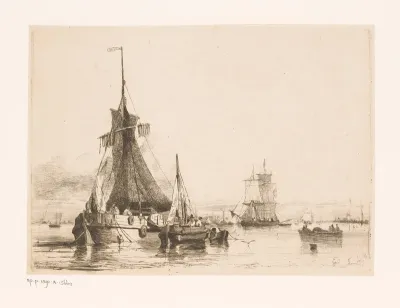 Vissersboot op de Schelde