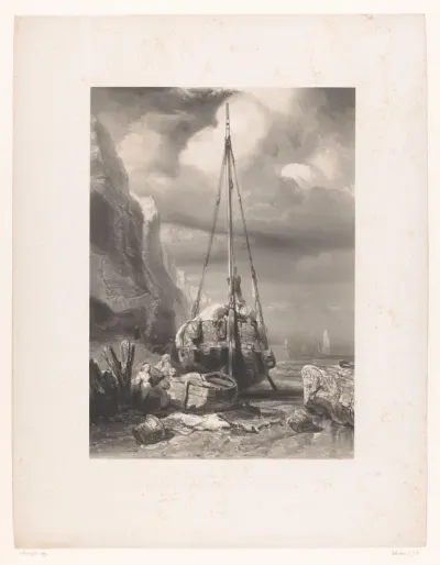 Vissersboot op het strand