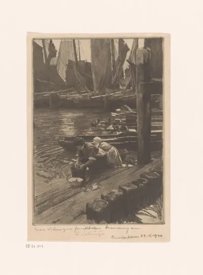 Vissersboten aan de kade