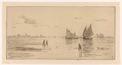 Vissersboten in de Lagune van Venetië
